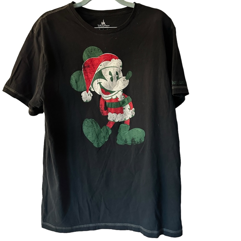 Disney Parks Holiday Christmas Tee Mickey Mouse Adult Size Medium